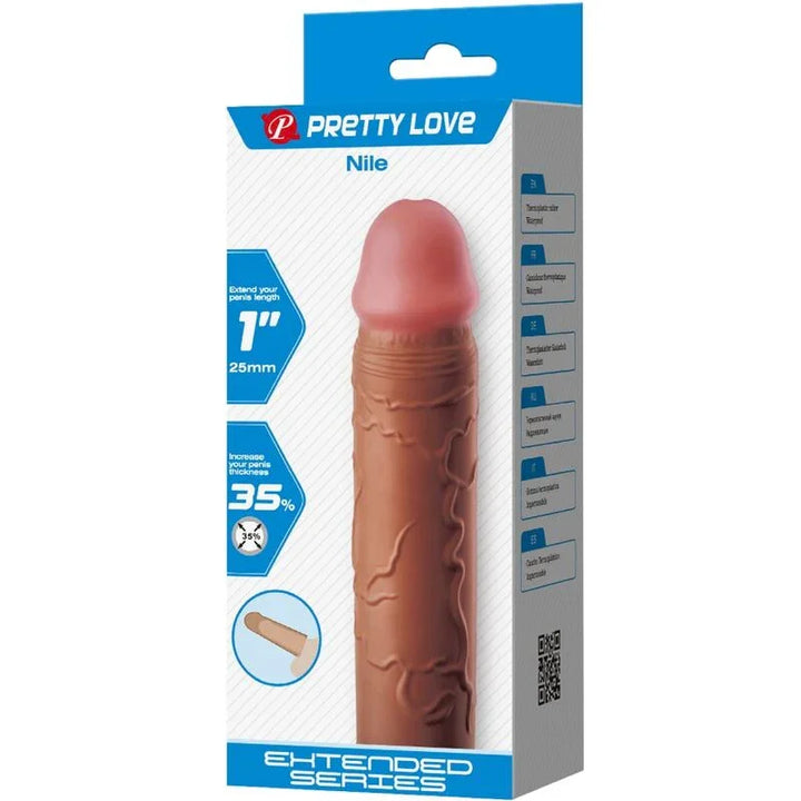 PRETTY LOVE - NILE FUNDA PARA PENE CON EXTENSIÓN DE 2.5 CM MULATO - Nuvica