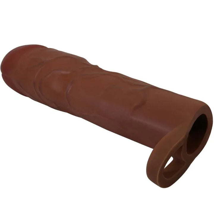 PRETTY LOVE - GERD FUNDA PARA PENE CON EXTENSIÓN DE 7.6 CM MULATO - Nuvica