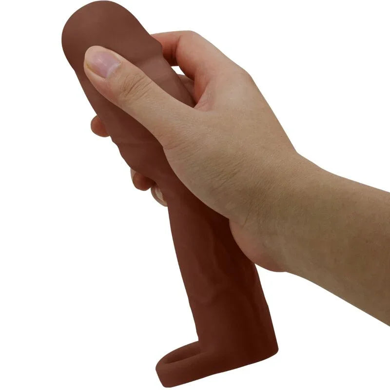 PRETTY LOVE - GERD FUNDA PARA PENE CON EXTENSIÓN DE 7.6 CM MULATO - Nuvica