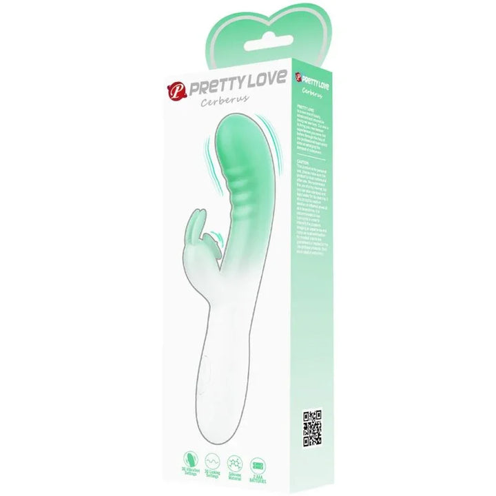 PRETTY LOVE - CERBERUS VIBRADOR RABBIT 3O VIBRACIONES VERDE - Nuvica