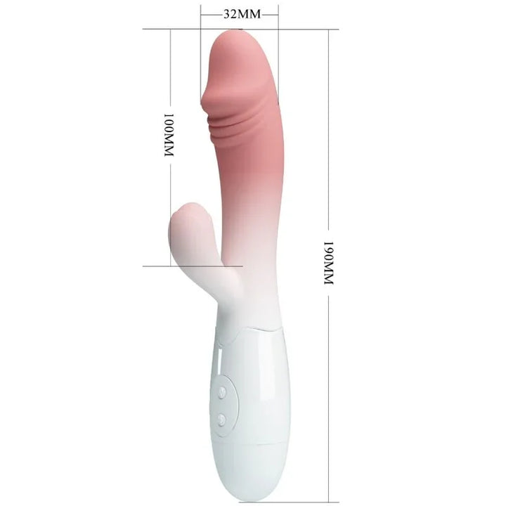 PRETTY LOVE - SNAPPY VIBRADOR RABBIT 3O VIBRACIONES ROSA - Nuvica