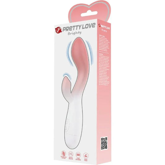 PRETTY LOVE - BRIGHTY VIBRADOR PUNTO G + ESTIMULADOR CLÍTORIS 30 VIBRACIONES ROSA - Nuvica