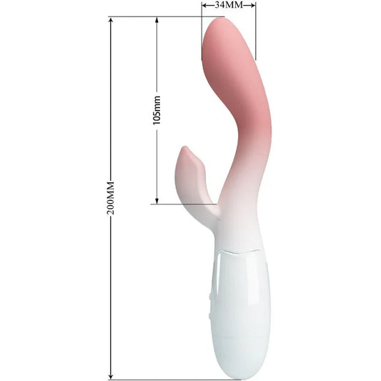 PRETTY LOVE - BRIGHTY VIBRADOR PUNTO G + ESTIMULADOR CLÍTORIS 30 VIBRACIONES ROSA - Nuvica