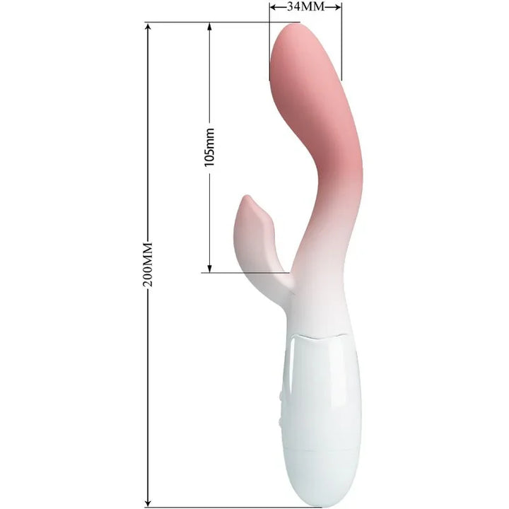 PRETTY LOVE - BRIGHTY VIBRADOR PUNTO G + ESTIMULADOR CLÍTORIS 30 VIBRACIONES ROSA - Nuvica