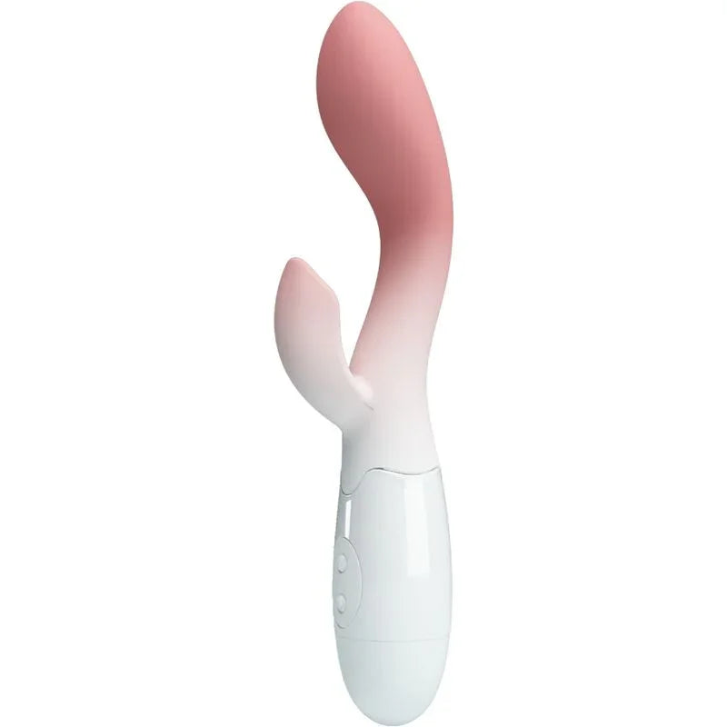 PRETTY LOVE - BRIGHTY VIBRADOR PUNTO G + ESTIMULADOR CLÍTORIS 30 VIBRACIONES ROSA - Nuvica