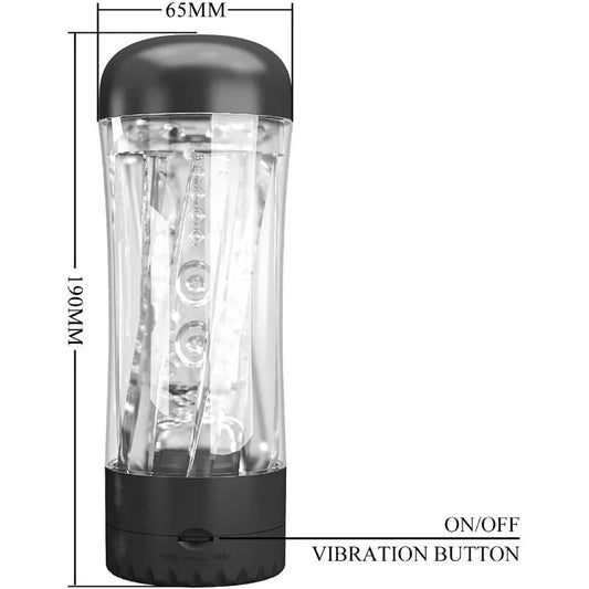 PRETTY LOVE - TAMARA MASTURBADOR MASCULINO VIBRADOR MULTIVELOCIDAD NEGRO - Nuvica