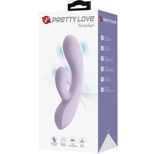 PRETTY LOVE - ROSOLYN VIBRADOR RABBIT 10 VIBRACIONES MORADO - Nuvica