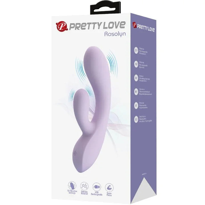 PRETTY LOVE - ROSOLYN VIBRADOR RABBIT 10 VIBRACIONES MORADO - Nuvica