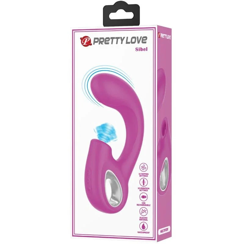 PRETTY LOVE - SIBEL VIBRADOR PUNTO G + ESTIMULADOR CLÍTORIS 10 VIBRACIONES MORADO - Nuvica