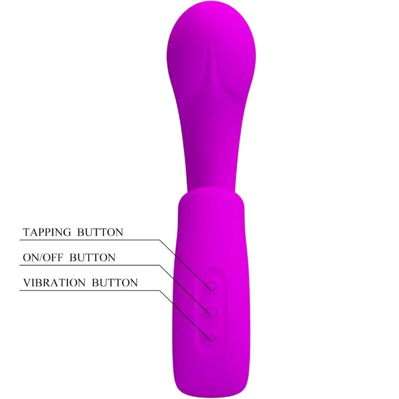 PRETTY LOVE - SIBEL VIBRADOR PUNTO G + ESTIMULADOR CLÍTORIS 10 VIBRACIONES MORADO - Nuvica