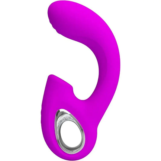PRETTY LOVE - SIBEL VIBRADOR PUNTO G + ESTIMULADOR CLÍTORIS 10 VIBRACIONES MORADO - Nuvica
