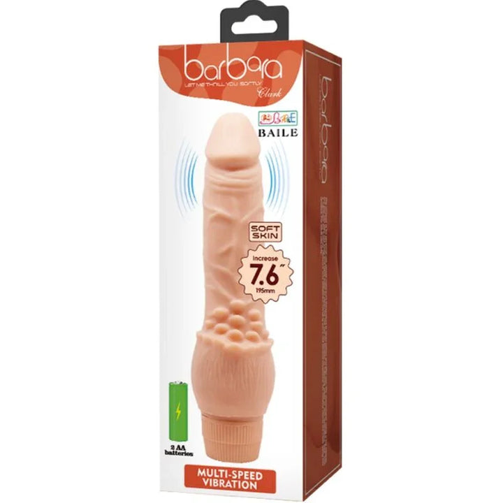 BAILE - BARBARA VIBRADOR REALÍSTICO 19.5 CM NATURAL - Nuvica