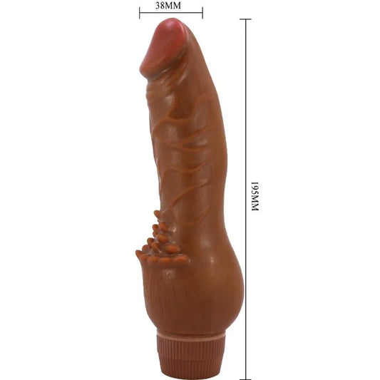 BAILE - BARBARA VIBRADOR REALÍSTICO 19.5 CM MULATO - Nuvica