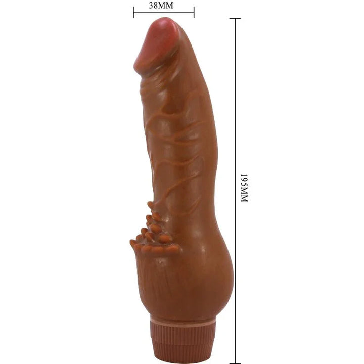 BAILE - BARBARA VIBRADOR REALÍSTICO 19.5 CM MULATO - Nuvica