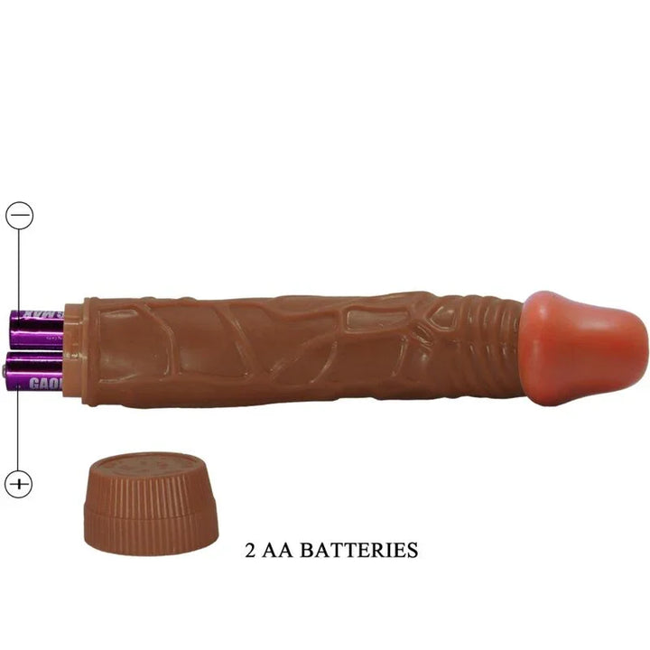 BAILE - BOB VIBRADOR REALÍSTICO 22.5 CM MULATO - Nuvica
