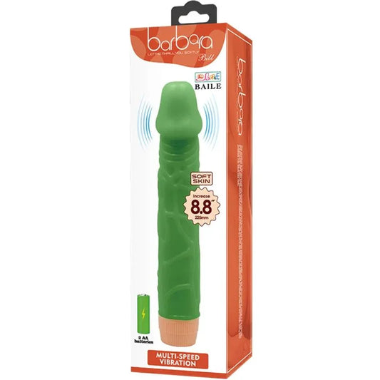 BAILE - BILL VIBRADOR REALÍSTICO 22.5 CM VERDE - Nuvica