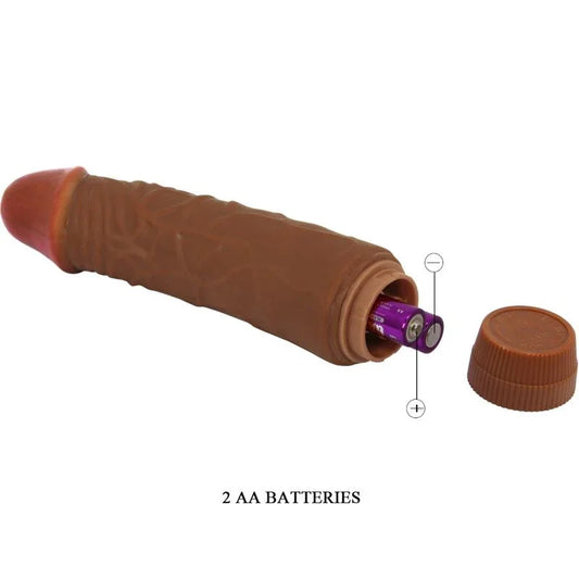 BAILE - JEFF VIBRADOR REALÍSTICO 19.5 CM MULATO - Nuvica