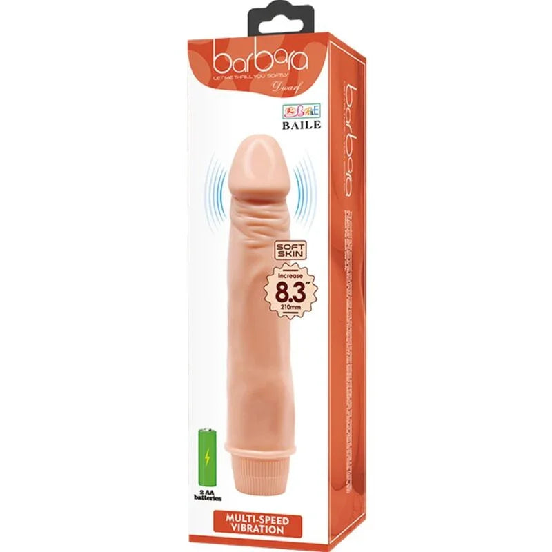 BAILE - DWARF VIBRADOR REALÍSTICO 21 CM NATURAL - Nuvica