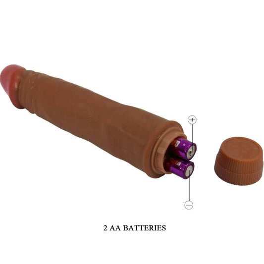 BAILE - DWARF VIBRADOR REALÍSTICO 21 CM MULATO - Nuvica