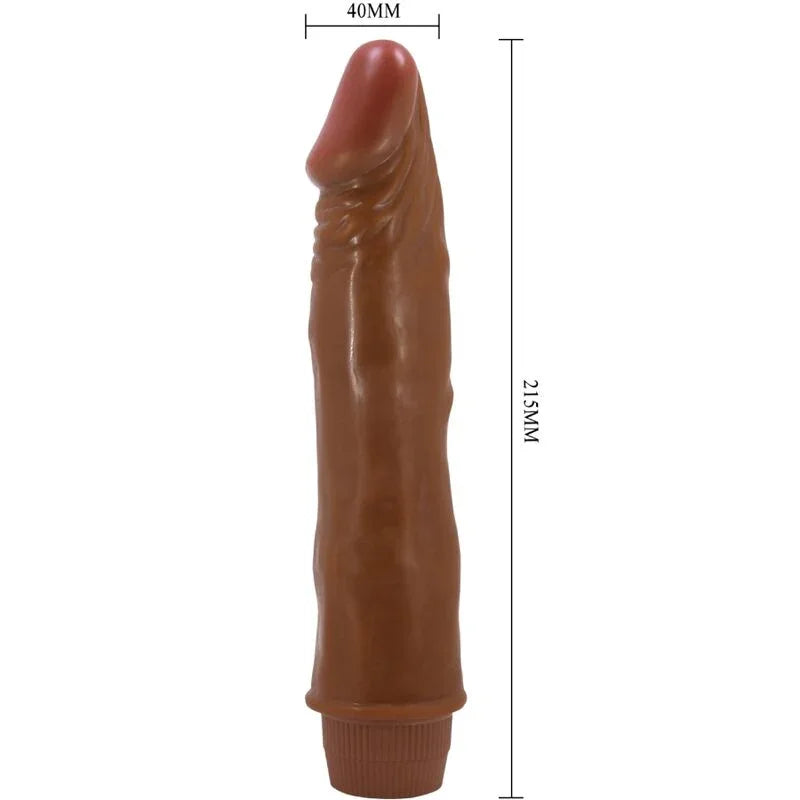 BAILE - DWARF VIBRADOR REALÍSTICO 21 CM MULATO - Nuvica