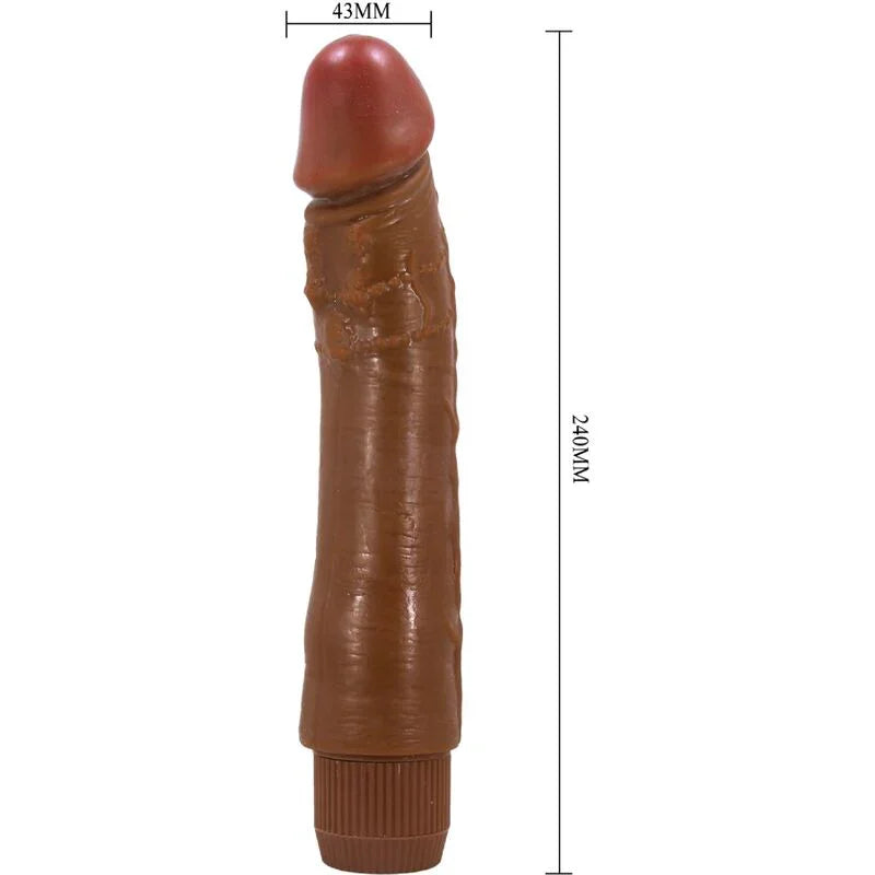 BAILE - DYBBUK VIBRADOR REALÍSTICO 24 CM MULATO - Nuvica