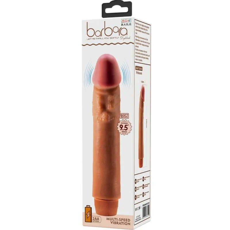 BAILE - DYBBUK VIBRADOR REALÍSTICO 24 CM MULATO - Nuvica