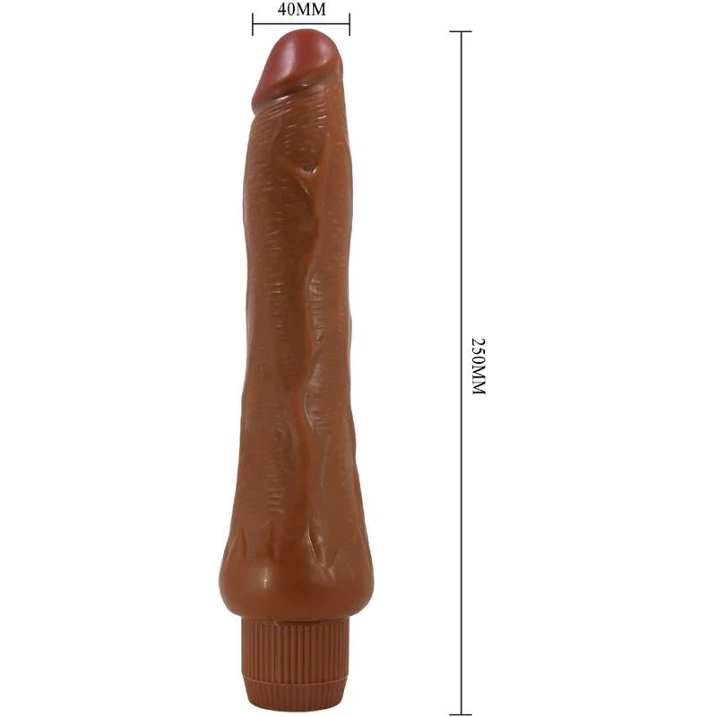 BAILE - DRYAD VIBRADOR REALÍSTICO 25 CM MULATO - Nuvica