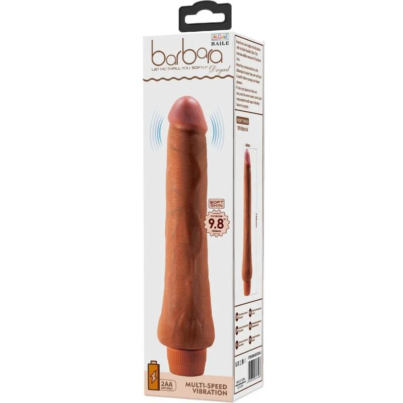 BAILE - DRYAD VIBRADOR REALÍSTICO 25 CM MULATO - Nuvica
