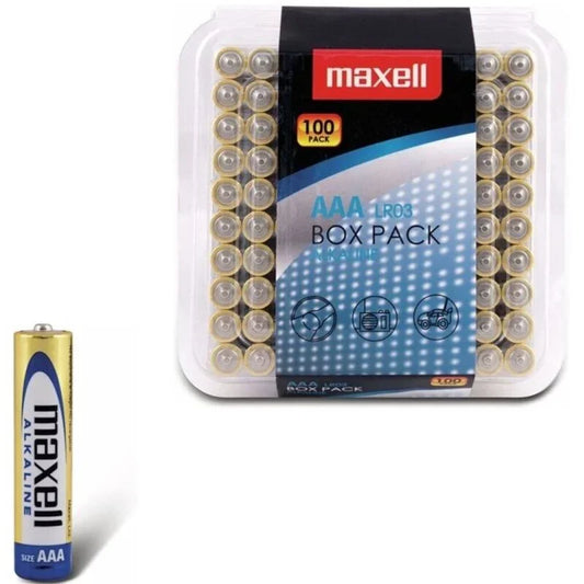 MAXELL - PILA ALCALINA AAA LR03 PACK*100 PILAS - Nuvica