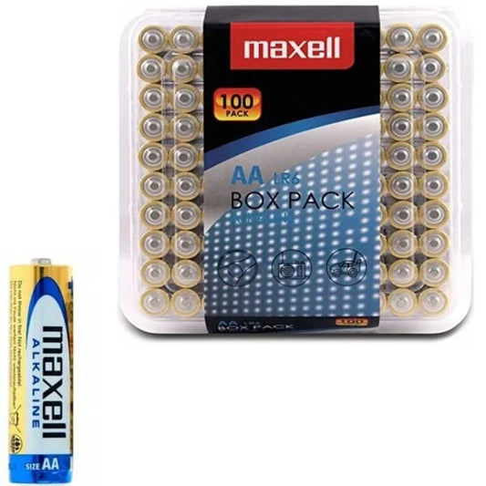 MAXELL - PILA ALCALINA AA LR6 PACK*100 PILAS - Nuvica