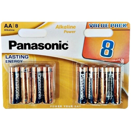 PANASONIC - BRONZE PILA ALCALINA AA LR6 BLISTER*8 - Nuvica