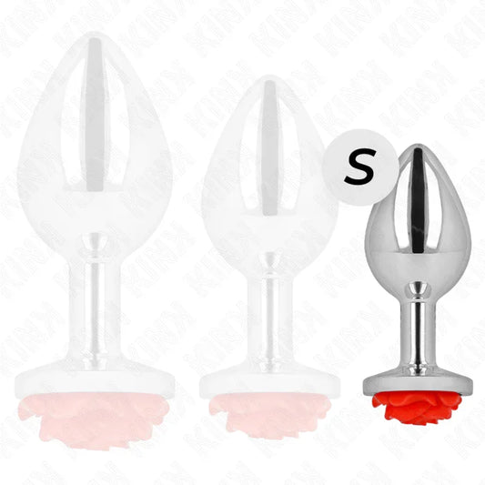 KINK - PLUG ANAL ROSA ROJA TALLA S - Nuvica
