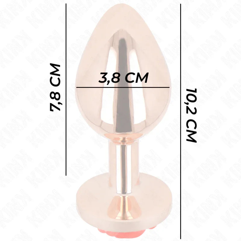 KINK - PLUG ANAL ORO ROSADO ROSA ROJA L - Nuvica