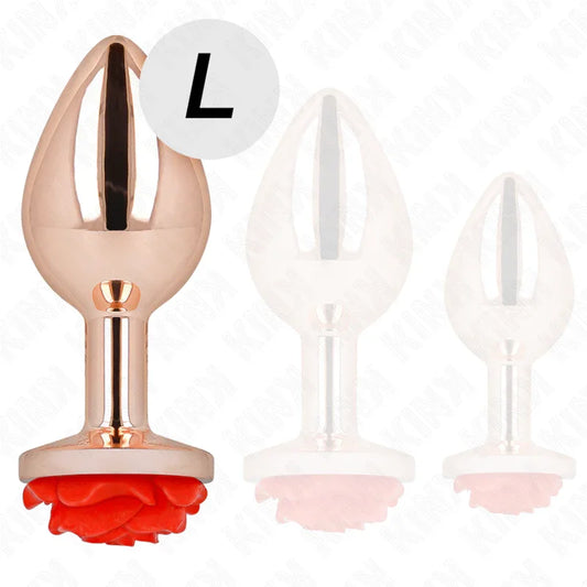 KINK - PLUG ANAL ORO ROSADO ROSA ROJA L - Nuvica