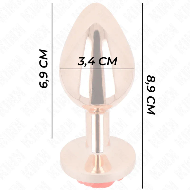 KINK - PLUG ANAL ORO ROSADO ROSA ROJA M - Nuvica