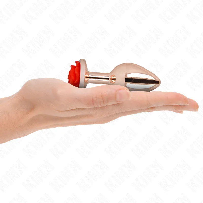 KINK - PLUG ANAL ORO ROSADO ROSA ROJA M - Nuvica