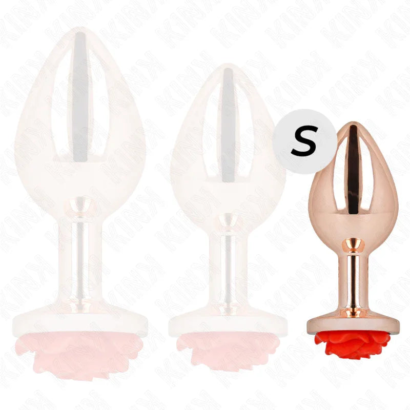 KINK - PLUG ANAL ORO ROSADO ROSA ROJA S - Nuvica