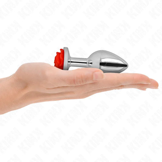 KINK - PLUG ANAL ROSA ROJA TALLA M - Nuvica