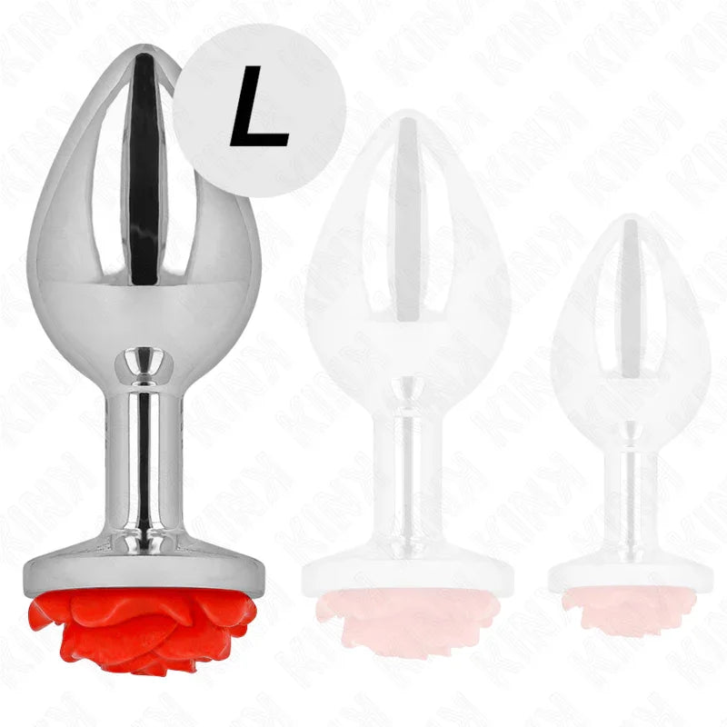 KINK - PLUG ANAL ROSA ROJA TALLA L - Nuvica