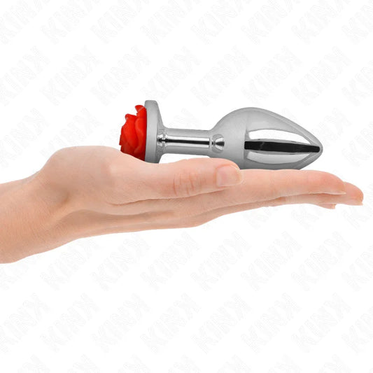 KINK - PLUG ANAL ROSA ROJA TALLA L - Nuvica