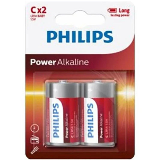 PHILIPS - POWER ALKALINE PILA C LR14 BLISTER*2 - Nuvica