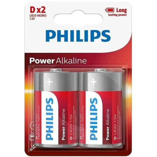 PHILIPS - POWER ALKALINE PILA D LR20 BLISTER*2 - Nuvica