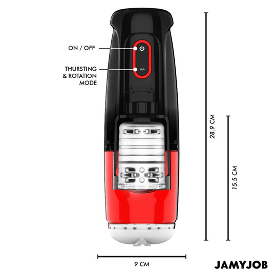 JAMYJOB - STORM MASTURBADOR VAGINA AUTOMÁTICO 10 MODOS ROTACIÓN Y EMPUJE - Nuvica