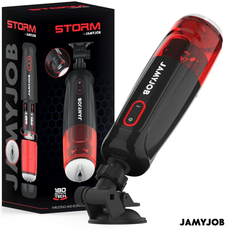 JAMYJOB - STORM MASTURBADOR VAGINA AUTOMÁTICO 10 MODOS ROTACIÓN Y EMPUJE - Nuvica