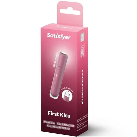 SATISFYER - FIRST KISS ESTIMULADOR CLÍTORIS POR ONDAS GRANATE - Nuvica