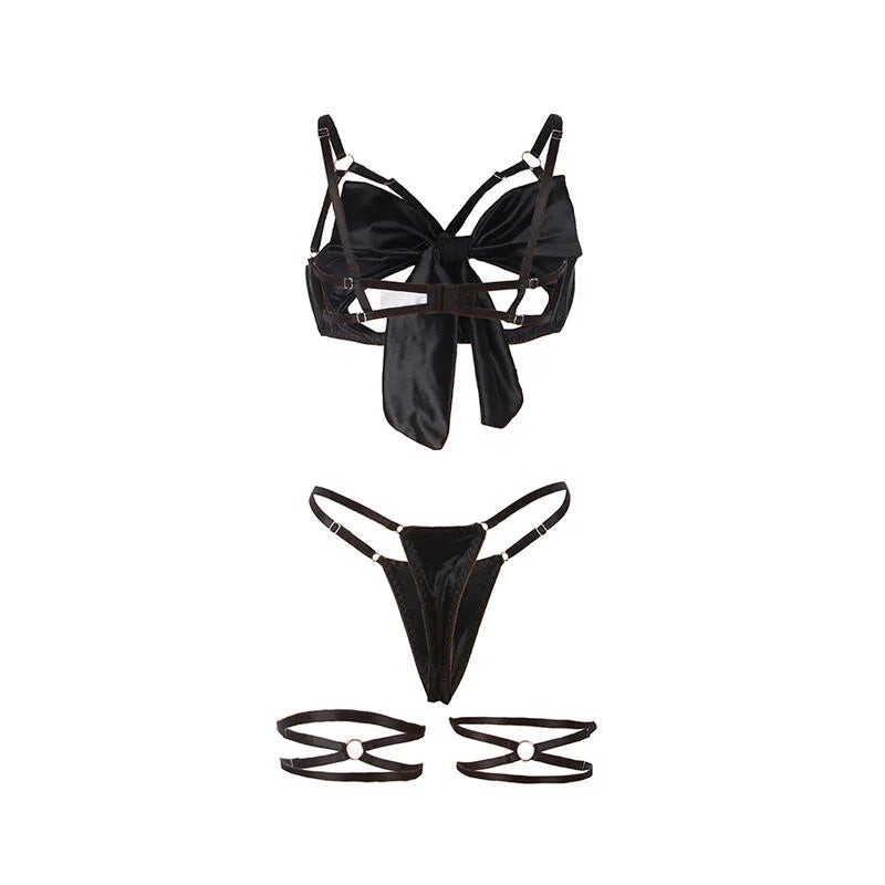 SUBBLIME - 955199 SET SUJETADOR CON LAZO NEGRO AJUSTABLE S/M - Nuvica