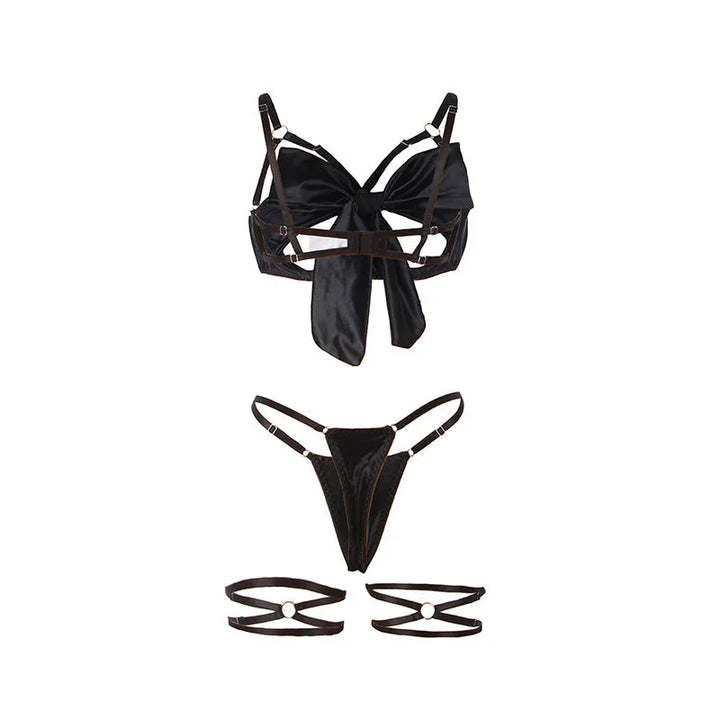 SUBBLIME - 955199 SET SUJETADOR CON LAZO NEGRO AJUSTABLE S/M - Nuvica