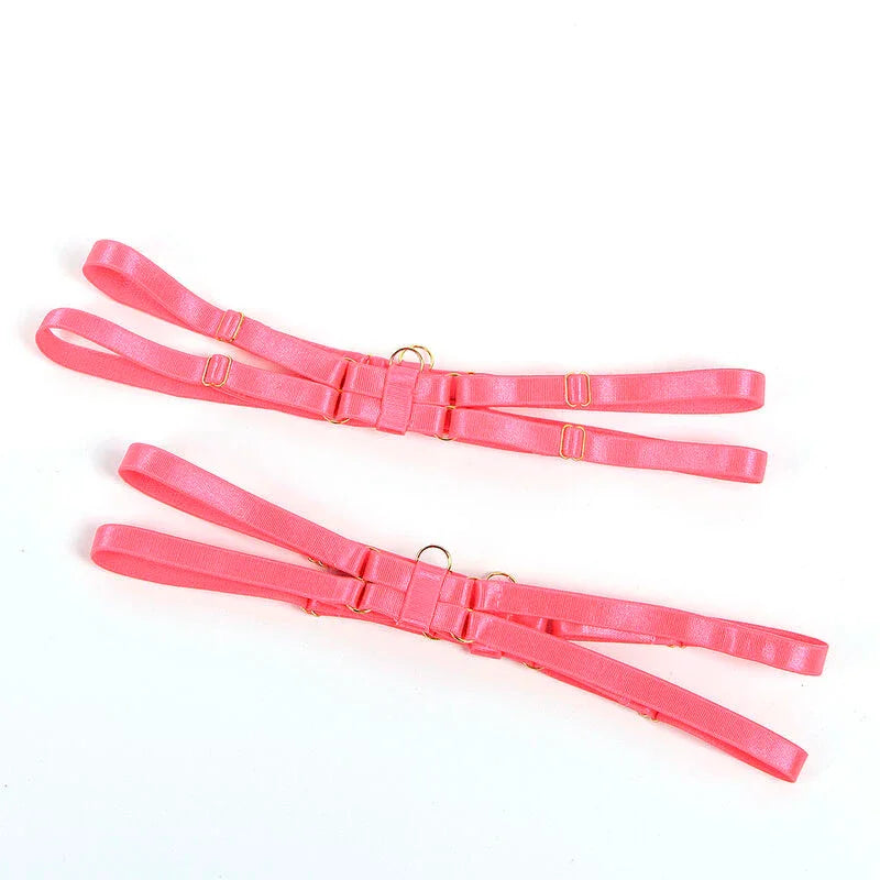 SUBBLIME - 955304 SET SUJETADOR CON COLLAR Y DETALLES PARA PIERNAS ROSA FLUORESCENTE L/XL - Nuvica