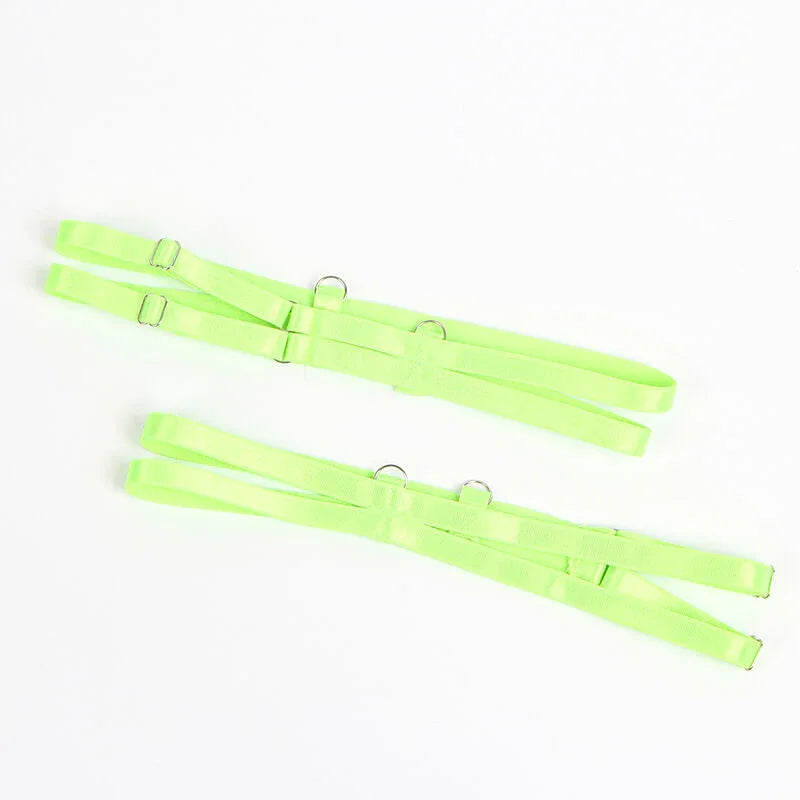 SUBBLIME - 955311 SET SUJETADOR CON ENCAJE Y LIGUEROS VERDE Y AZUL S/M - Nuvica