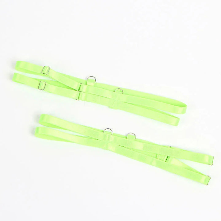 SUBBLIME - 955311 SET SUJETADOR CON ENCAJE Y LIGUEROS VERDE Y AZUL S/M - Nuvica